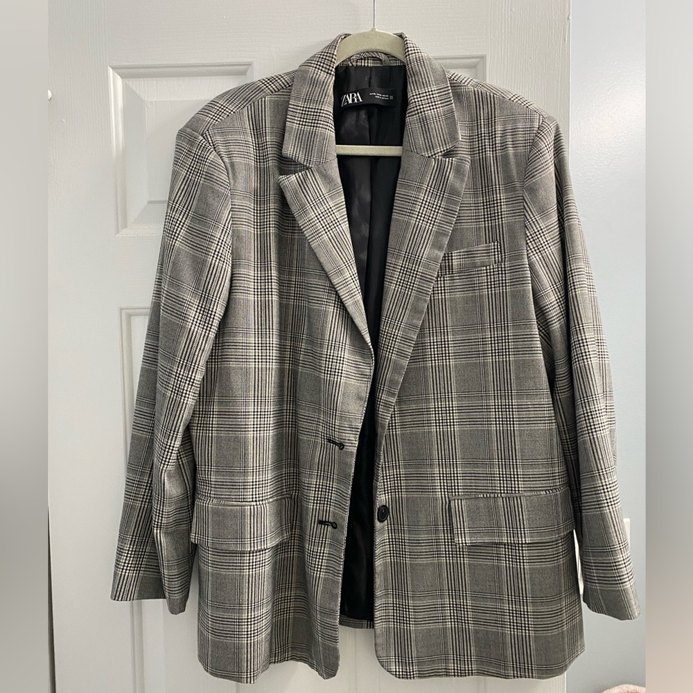 Zara plaid blazer